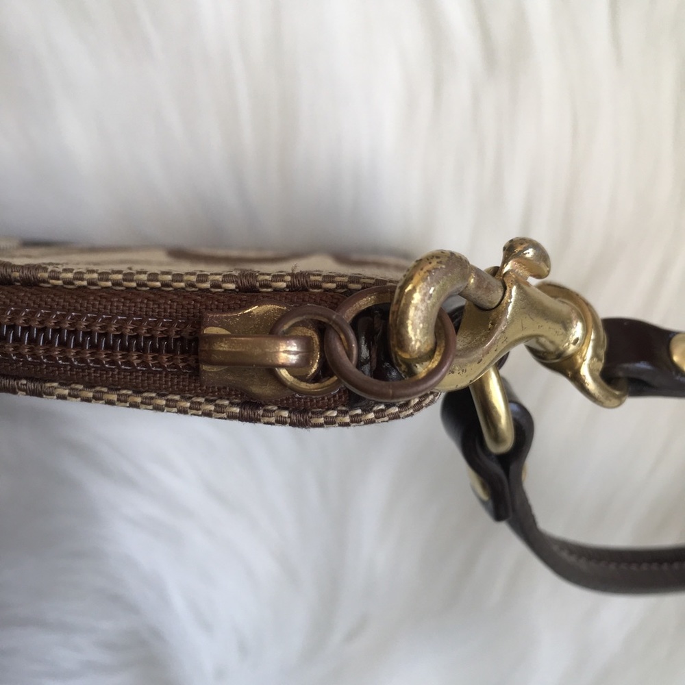 COACH Legacy Edition Brown Wristlet - Picture 5 of 6